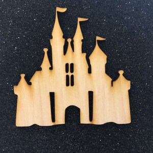 Princess castle laser wood shaped cut out - unfinished