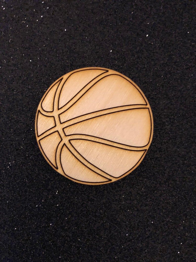Basketball laser wood shaped cut out unfinished Etsy