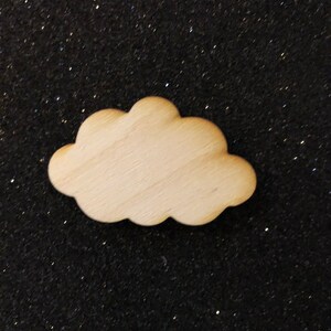 Cloud laser wood shaped cut out - unfinished