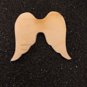 Angel wings  - laser wood shaped cut out - unfinished