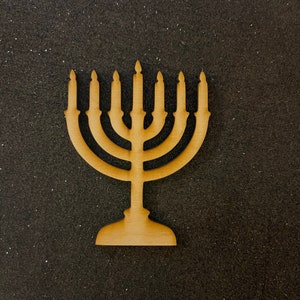 Menorah - laser wood shaped cut out - unfinished