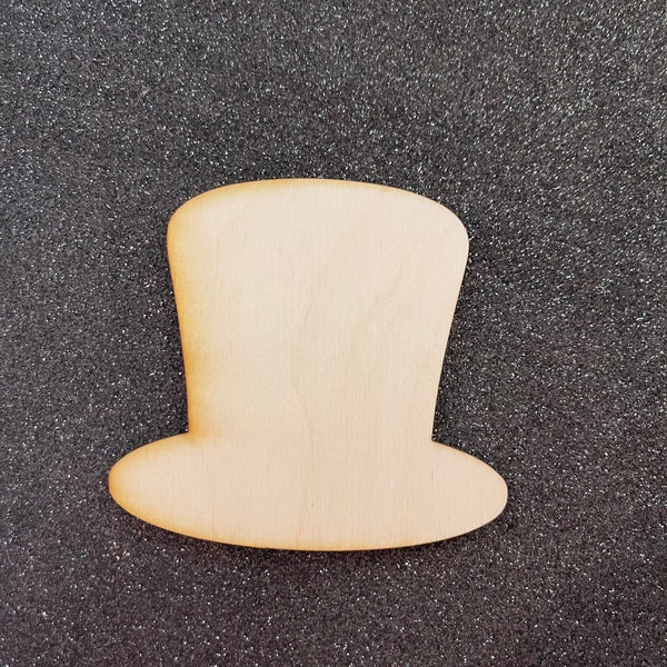 Top hat  laser wood shaped cut out - unfinished