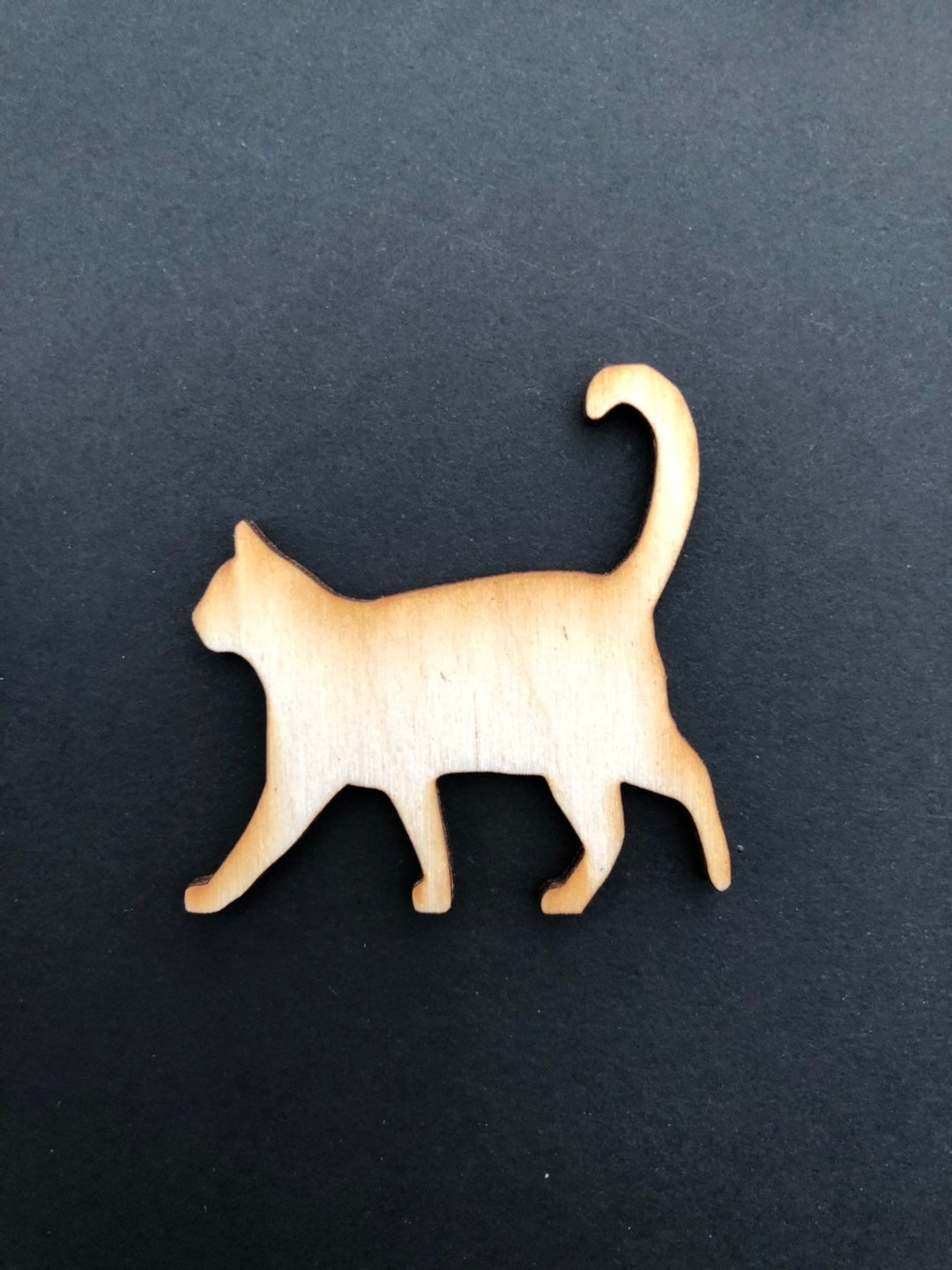 Cat Laser Wood Shaped Cut Out Unfinished Etsy