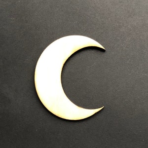 Cresent Moon laser wood shaped cut out - unfinished