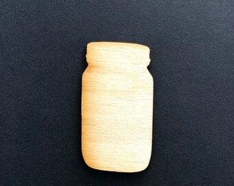 Mason jar laser wood shaped cut out - unfinished