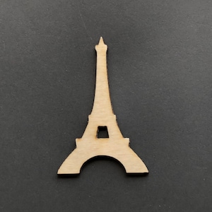 Paris Eiffel tower  laser wood shaped cut out - unfinished