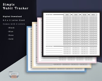 Daily Habit, Goal and Routine Tracker | DIGITAL DOWNLOAD