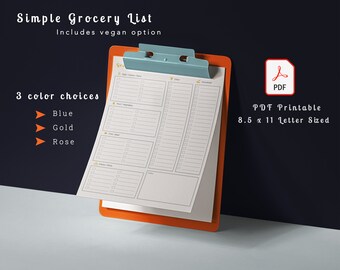 Printable Meal Planner with Food Group Sections for Dietary needs | DIGITAL DOWNLOAD