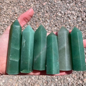 Your Choice! GREEN AVENTURINE Crystal Obelisk Tower 3-4&quot; Heart Chakra Healing. Spiritual and Metaphysical Stone Healing Love Rock