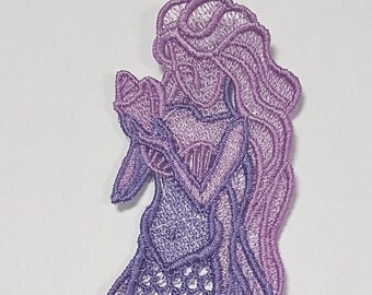 Free Standing Lace - A Finished Embroidery product, not a design file or pattern Tri-colored Cross Bookmark