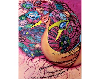 Peacock Original Painting - Etsy