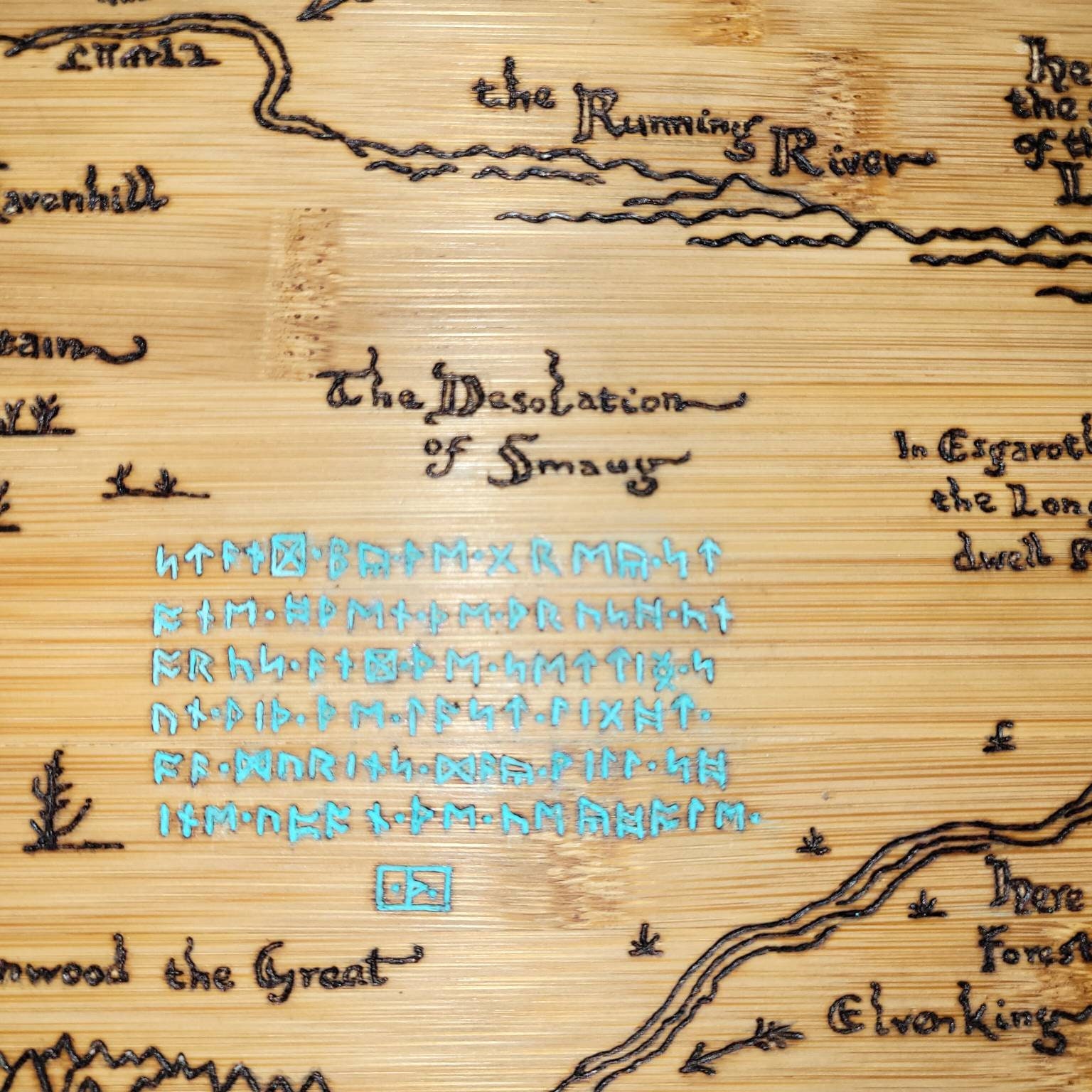 Pyrography Thorins Map the Hobbit - Etsy