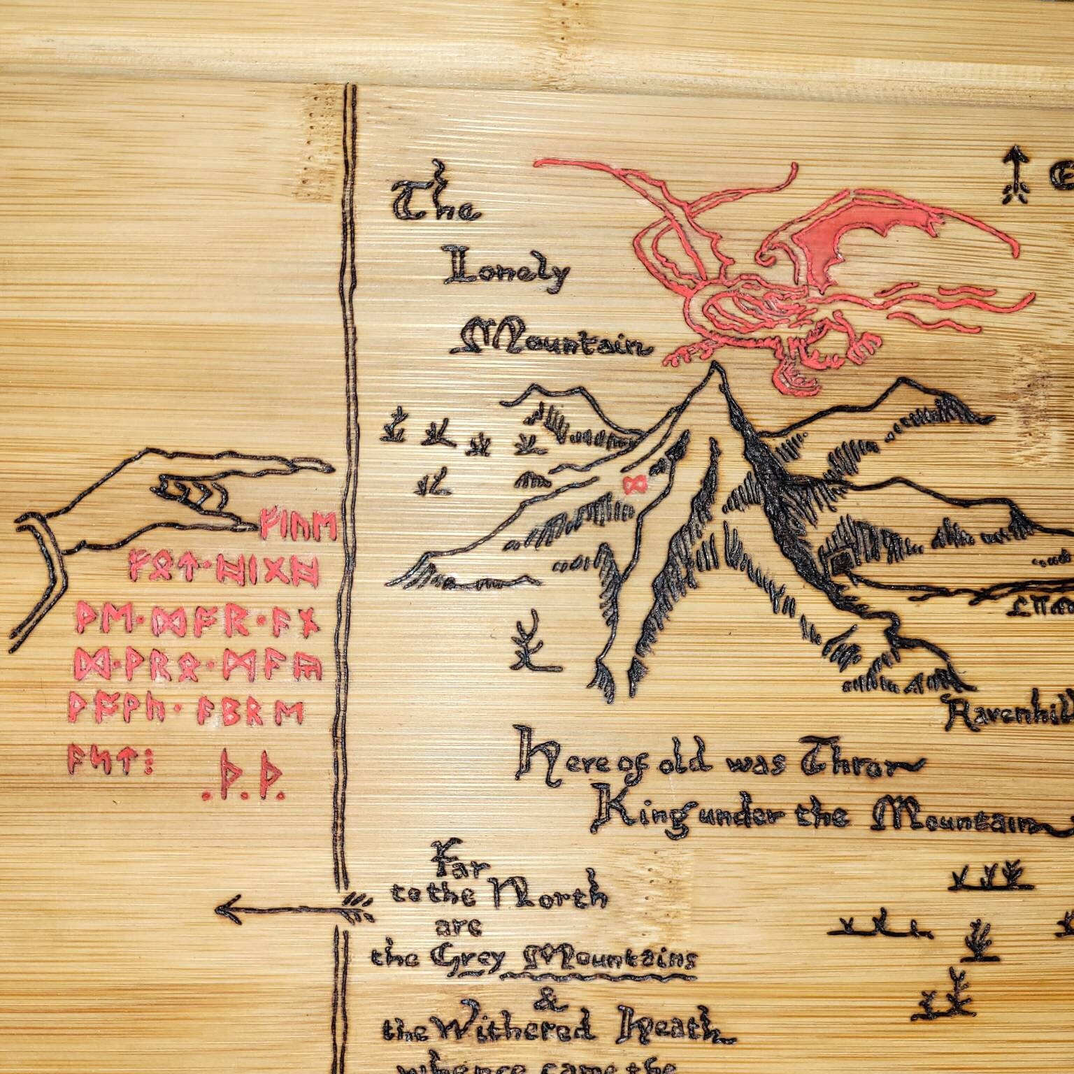 Pyrography Thorins Map the Hobbit - Etsy