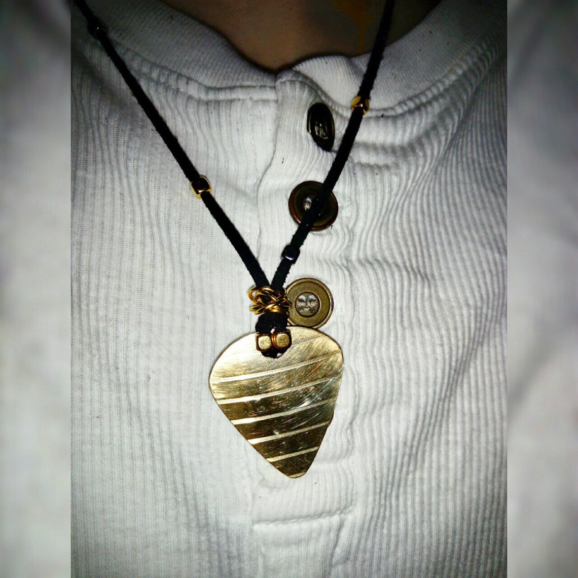 Collier Avec Pendentif Médiator De Guitare En Alliage De Zinc, Collier Médiator De Guitare, Accessoires D'instrument De Musique, 3 Pièces Pour Homme Et Femme Pour Les Amateurs De Guitare