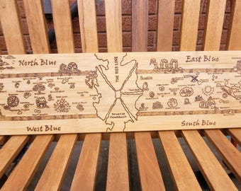 A Pirate's Map - Handmade Pyrography Map