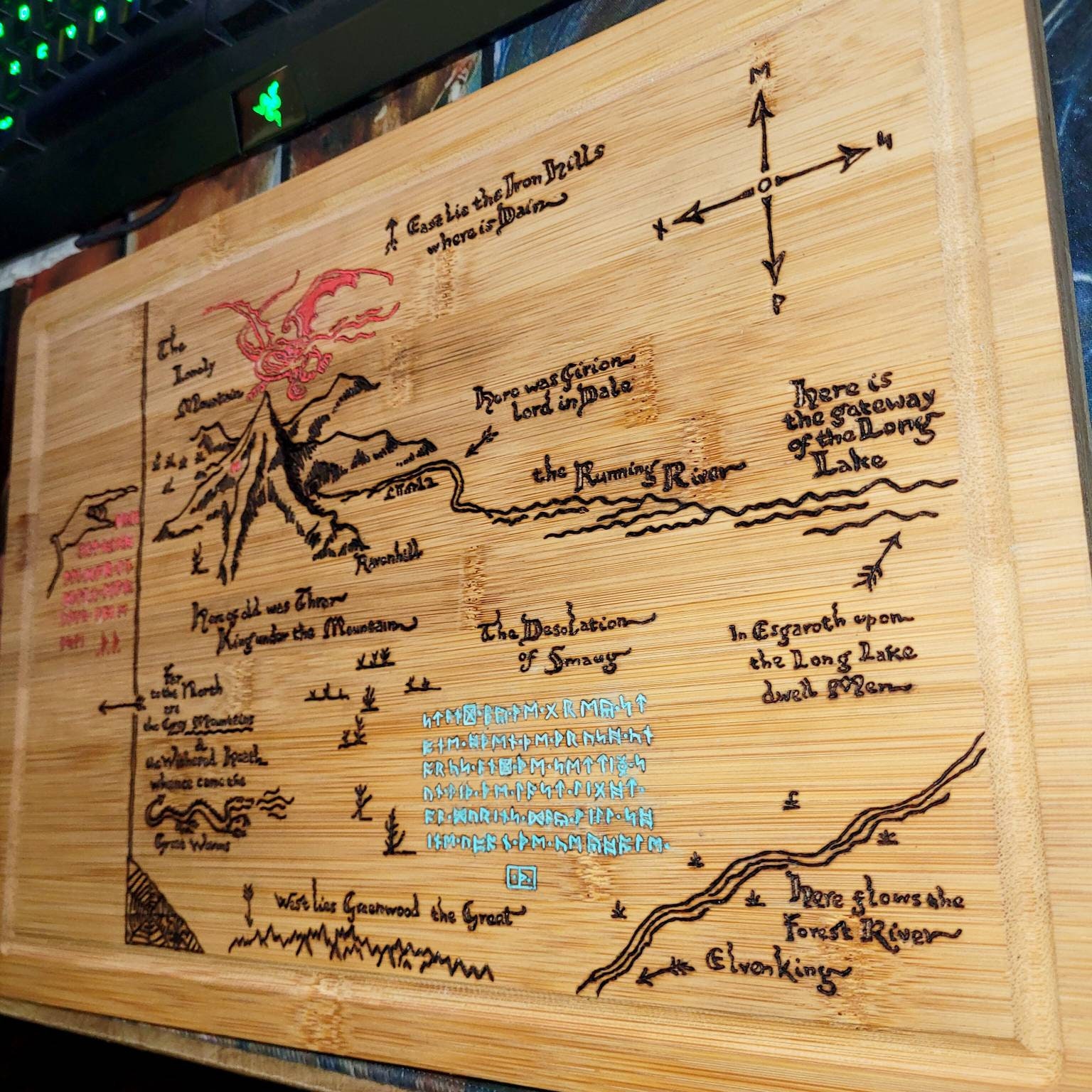 Pyrography Thorins Map the Hobbit - Etsy