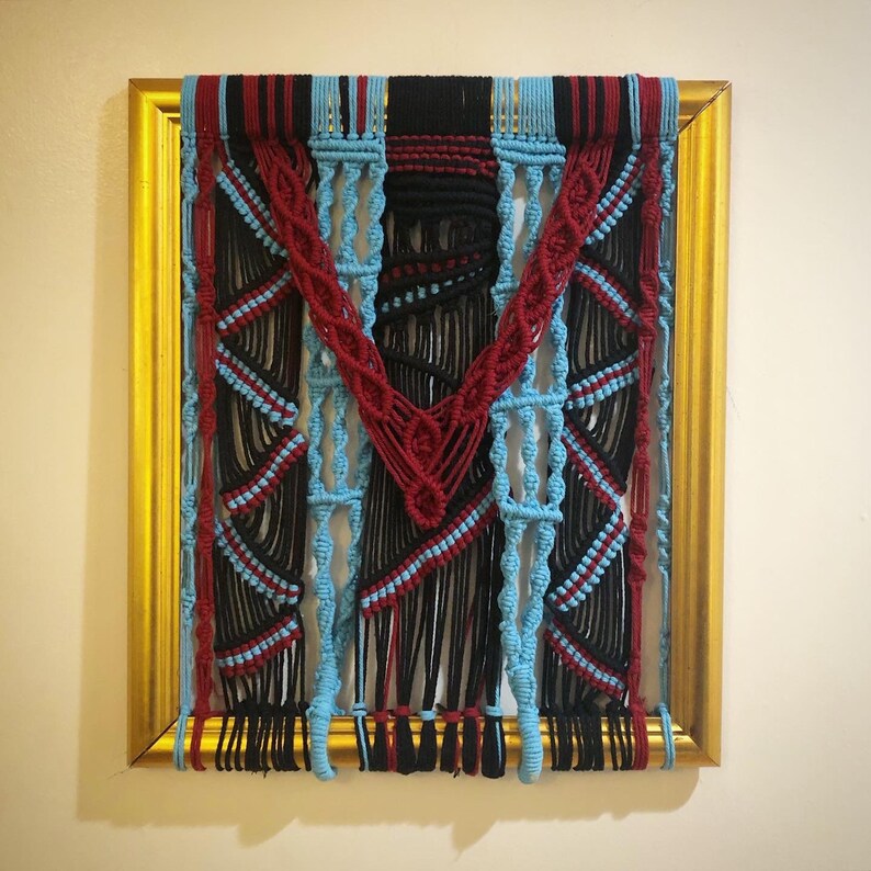 Original Design Macrame Framed Wall Hanging Etsy