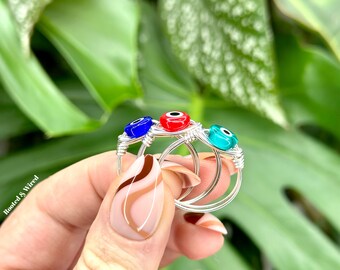 Evil Eye Sterling Silver Ring