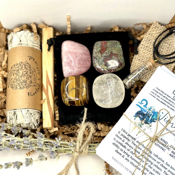 Libra Zodiac Kit, Libra Zodiac Gift Box, Astrology Gift, Libra Crystal Box, Birthday Gift Box, Libra Gift Box, Astrology Birthday Gift
