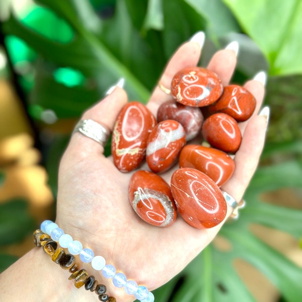 Red Jasper Tumbled Crystal, Natural Red Jasper, Tumbled Crystals, Natural Red Jasper Stone, Natural Healing Crystals, Genuine Crystals