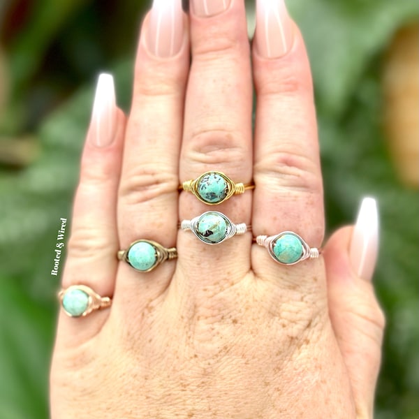 Turquoise Ring, Genuine Turquoise Ring, Sterling Silver Turquoise Ring, 14k Gold Turquoise Ring, Handmade Ring, Turquoise Jewelry