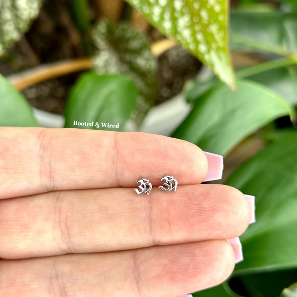 Namaste Sterling Silver Studs, Namaste Earrings, Namaste Studs, Sterling Silver Studs, Sterling Silver Namaste Earrings, Namaste Jewelry