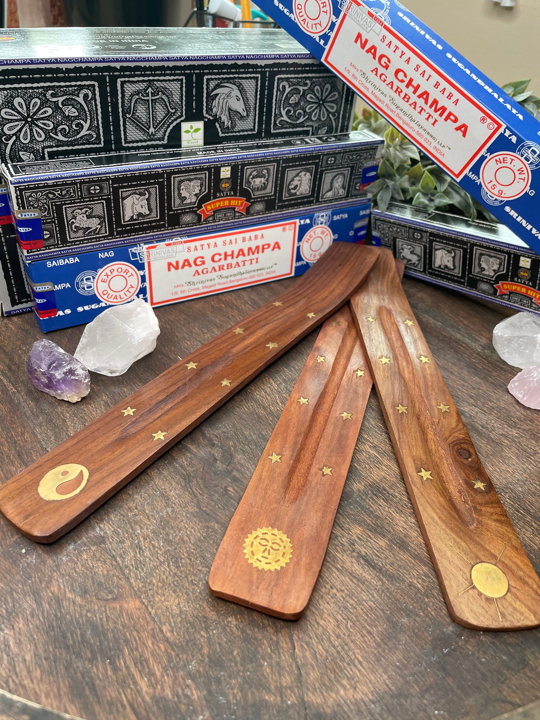 Wooden Incense Holder Wooden Incense Tray Moon Incense Etsy