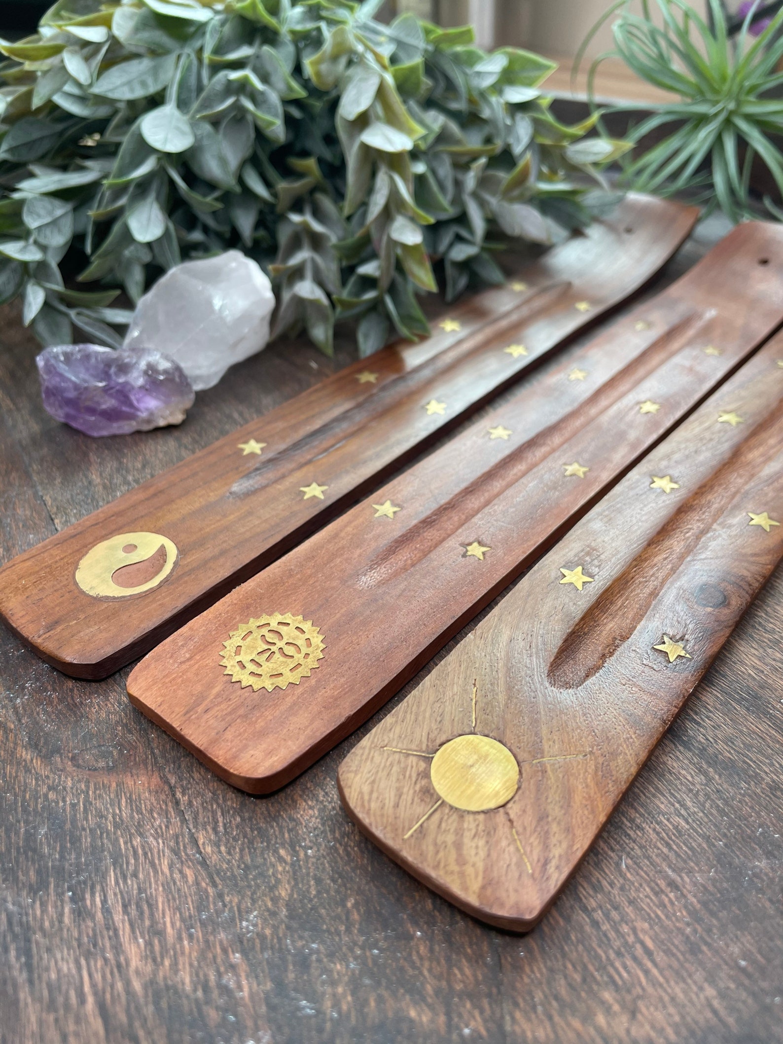 Wooden Incense Holder Wooden Incense Tray Moon Incense Etsy