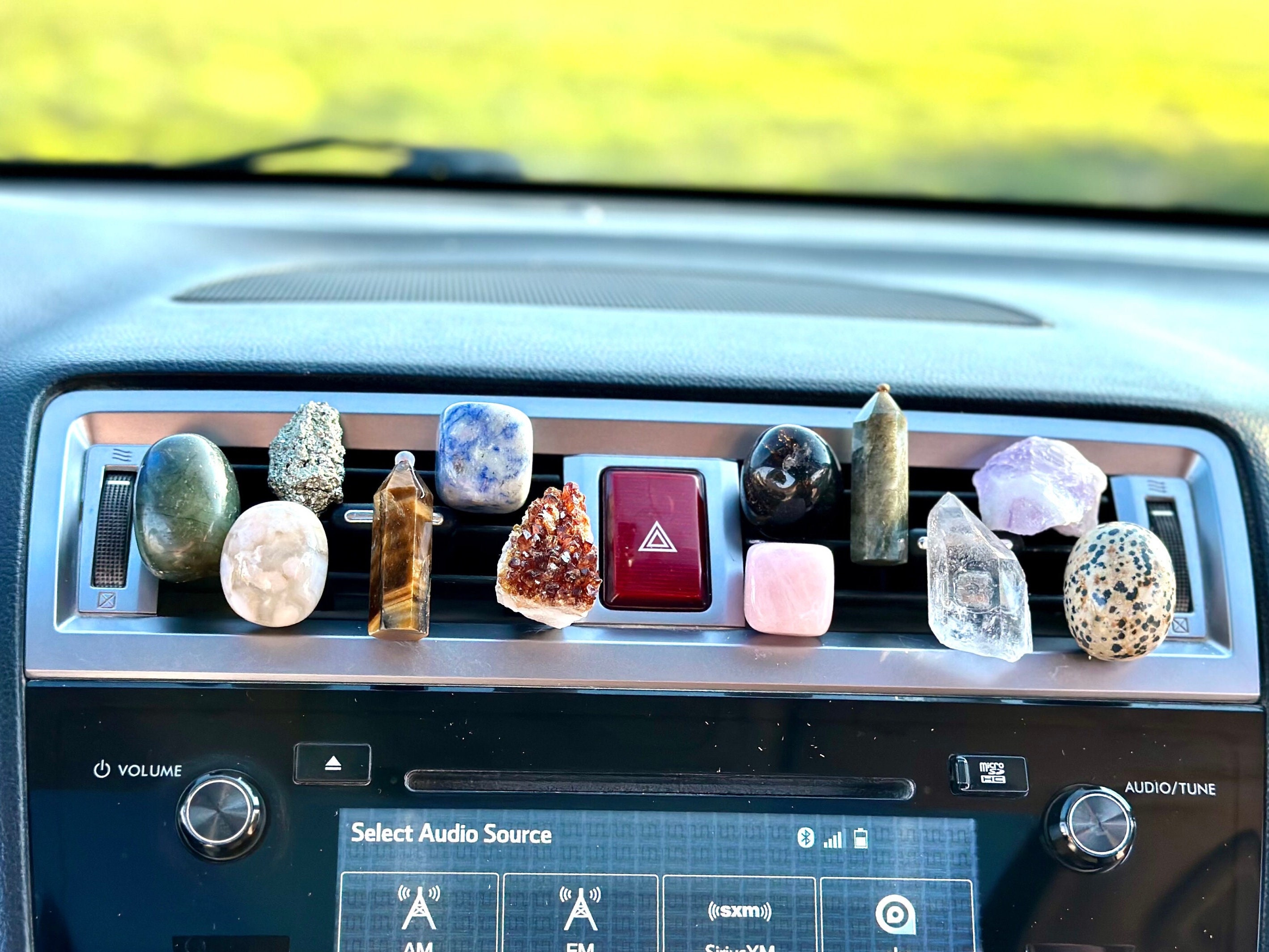 Crystal Car Accessories for Women Car Vent Clip Gemstone Vent Car Charm  Accessory Car Decor Car Dashboard Accessories-rose Quartz 