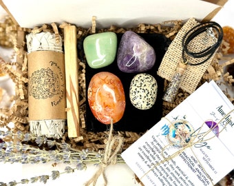 Virgo Zodiac Kit, Virgo Zodiac Gift Box, Astrology Gift, Virgo Crystal Box, Birthday Gift Box, Virgo Sage Kit, Astrology Birthday Gift