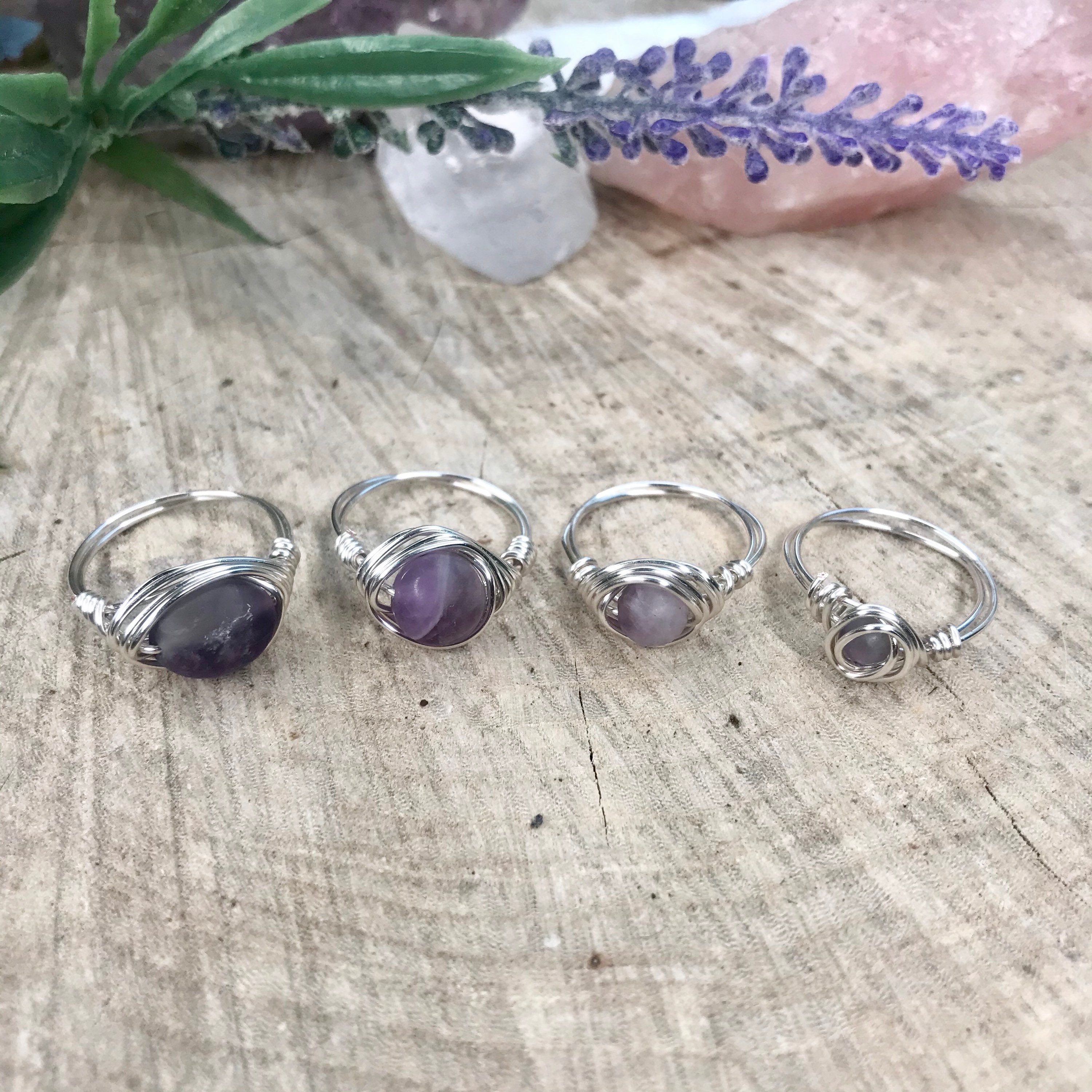 Amethyst Ring Handmade Amethyst Rings Handmade Rings - Etsy