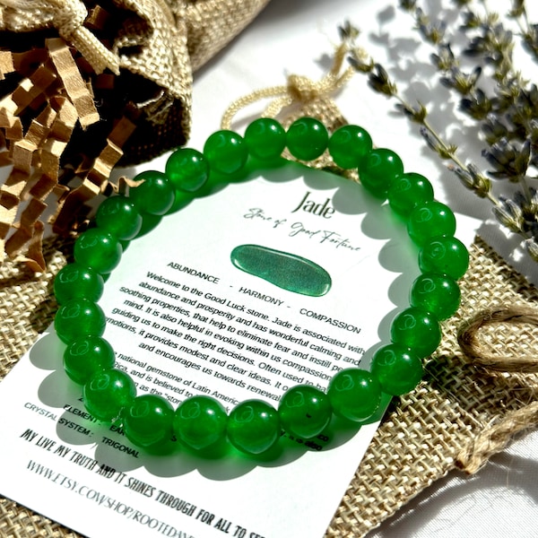 Jade Bracelet, Genuine Jade Bracelet, Genuine Crystal Bracelet, Crystal Bracelet, Jade Crystal Bracelet, Beaded Bracelet, Handmade Bracelets