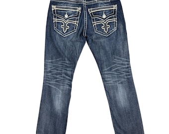 Rock Revival Chris Jeans Contrast Stitch Y2k Talla 33