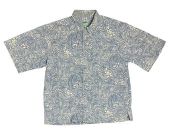 Vintage Hawaiiaans shirt met omgekeerde print Reyn Spooner XL Tiki