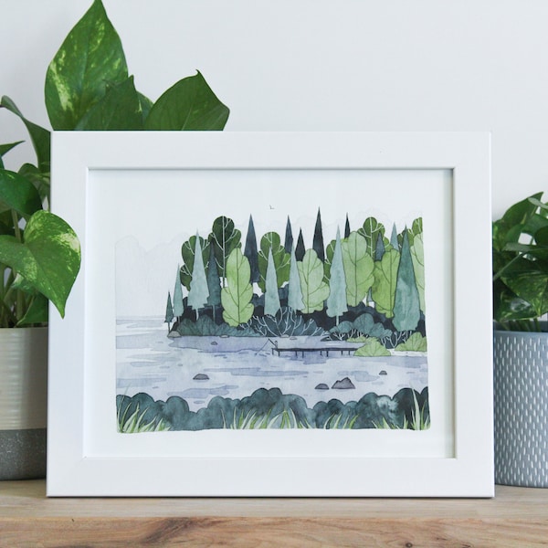 October | 8x10 Art Print | Watercolor Print