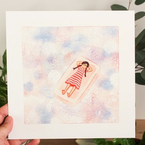 Foam | 8x8 Art Print | Peachtober Print | Digital Painting