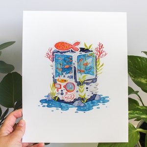 Prize | 8x10 Art Print | Watercolor Print | Peachtober 2020