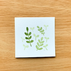 Tiny Plant Original Watercolor Painting | Design 2 | Tiny Plant Series