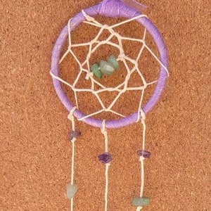 Mini Dreamcatcher púrpura