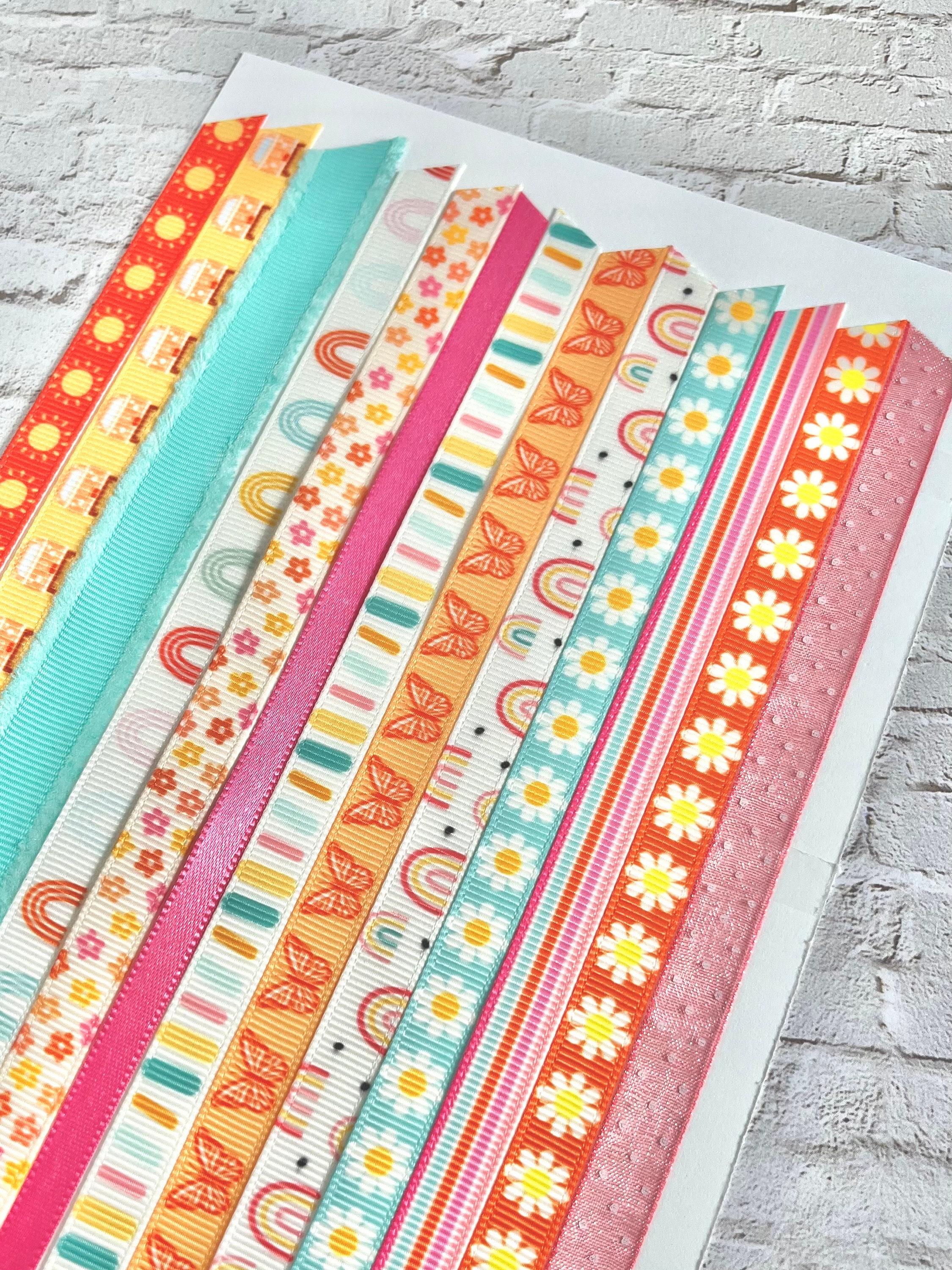 Bable Ribbon Bible Ribbons - Summer Sun - Bible Bookmarks - Assorted Patterns - Pack ...