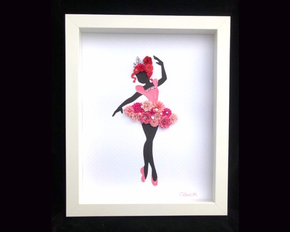 Ballerina with flower skirt drawing top