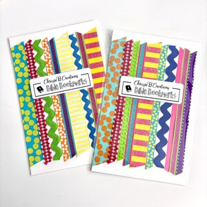 Bright Bible Ribbon Bookmarks – Assorted Patterns, Set of 10 image 1