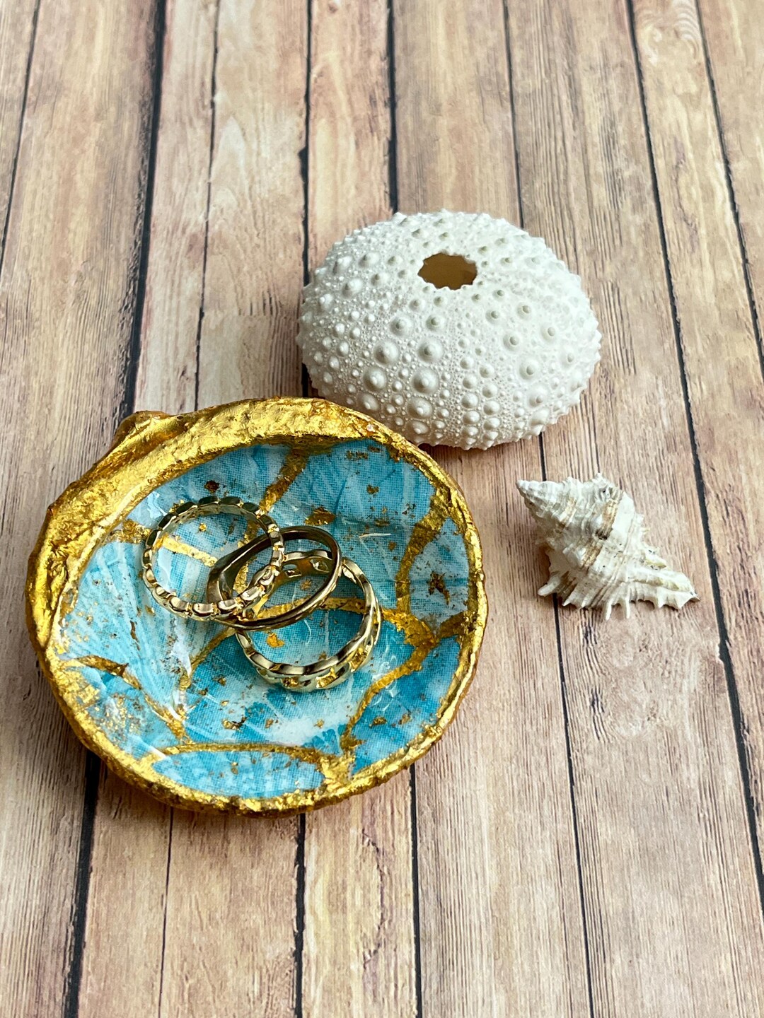 Handmade Seashell Ring Dish – Beach Jewelry Holder, Trinket Dish ...
