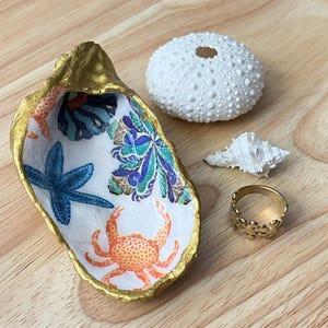 Handmade Oyster Shell Ring Dish – Beach Jewelry Holder, Trinket Dish ...