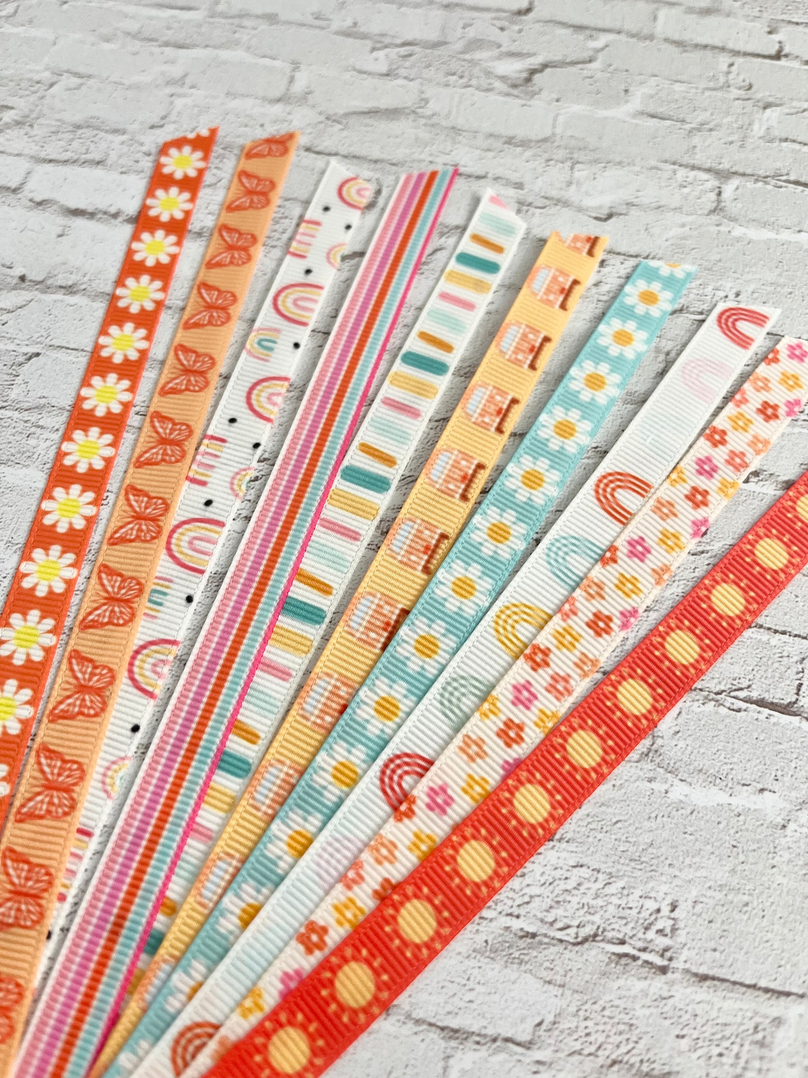Bable Ribbon Bible Ribbons - Summer Sun - Bible Bookmarks - Assorted Patterns - Pack ...