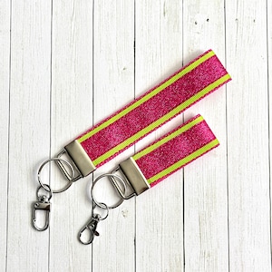 Wristlet Keychain - Mini Key Fob - Tropical Vibes Gift for Her - Beachy Key Holder - Summer Accessory