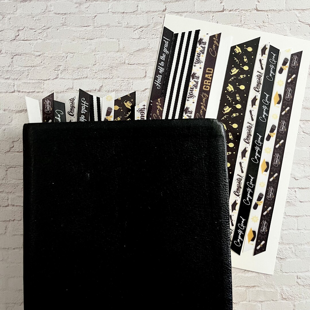 Bable Ribbon Bible Ribbons Graduation Black & Whites Bible Bookmarks Assorted ...