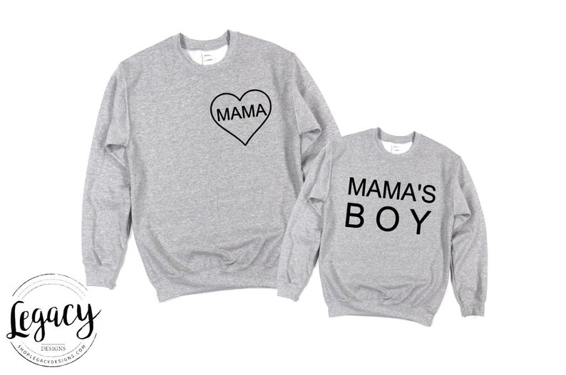 Mama's Boy Sweatshirt Mothers Day Gift Mommy and Me Etsy