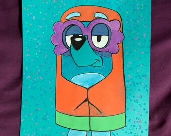 Bluey (Abuela): Arte en tinta para el Día de la Muerte de Willows 2025