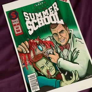 Joe Bob Briggs Summer School last drive in art cover Dr. Giggles
